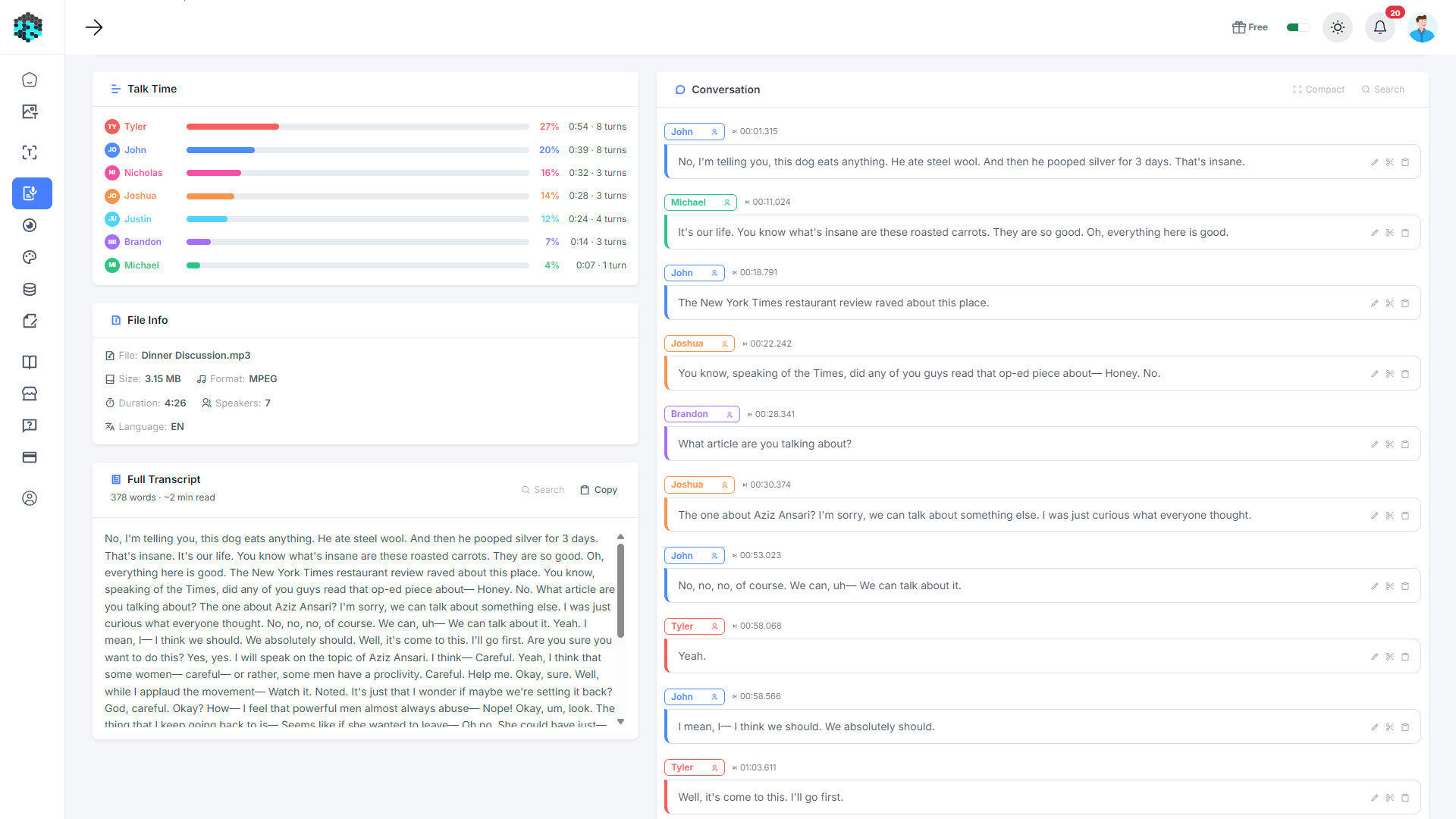 Extract Conversation